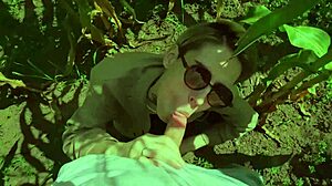 Assisting A Friend In The Cornfield Amidst The Rows