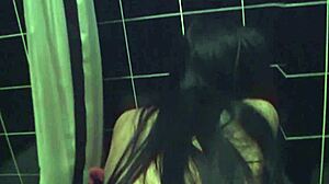 Brunette Teen with Piercing and Tattoo Feels Intense Pleasure in Bathroom Fuck