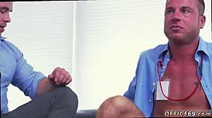 Straight gay man receives intense anal fucking and hung blowjob