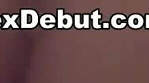 Sexy Girl in Lingerie Strips Nude on Cock