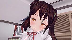 uncensored anime sister teases anal with edging handjob