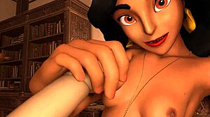 Jasmine spreads her legs for flynn aladdin and tangled parody