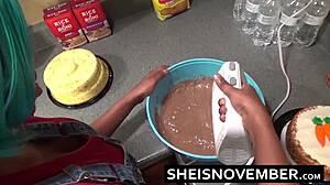 Step Brother Convinces Cute Step Sister In Kitchen