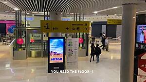 I got an extreme blowjob in public wc at shopping mall with huge facial