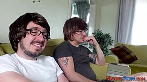 Real Milf Sucks Nerds Dicks For First Time!