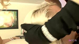 adrianna nicole lorelei lee and annette schwarz dominate in lesbian anal threesome with strapon