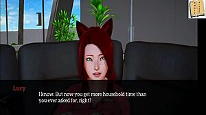 3D animated porn with red-haired teen and her step-sis