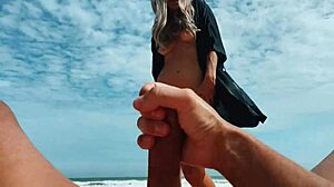 Blonde nudist girl foot fetish masturbation and cum swapping