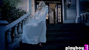 sexy blonde ashley mattingly strips solo in lingerie 😍