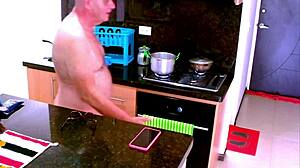 let me surprise you in the kitchen with monster cock gaping her big ass 😍