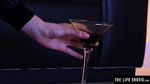 Beauty in Leather Enjoys Close-Up Masturbation Session with Shoes.