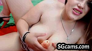 Busty Young Girl Performs Private Sex Show on Webcam with Big Tits