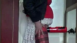 Old red black masturbation machine!