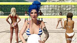 In acting lessons, beach volleyball turns hentai with pov instructions.