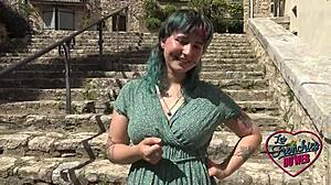 Angelina Takes Care Of Naughty Khala Outdoors