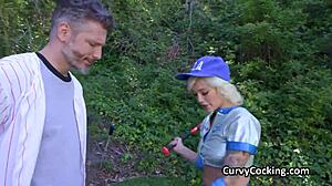 Blonde Teen In Spandex Gets Balls Deep Penetration After Baseball Training