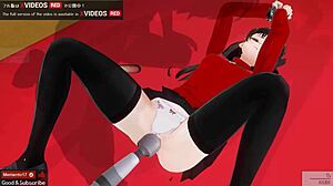 Rin gets punished with toys in erotic anime, squirting passionately.