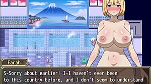 Blonde Heroine Gets Trapped on Beggars' Roof in Farah Adventure