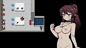 Bound Corporate Succubus in Group Bondage and Fingering Game