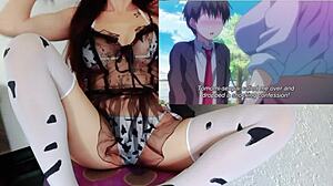 does lucky guy finish growing with busty lactating friend?