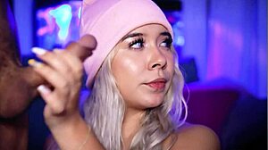 In this story, the beautiful blonde SUCKS COCK like a NYMPHOMANIAC, her big ass bouncing as she fucks.