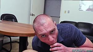 straight guy gives loud blowjob to gay dude on pantsless friday