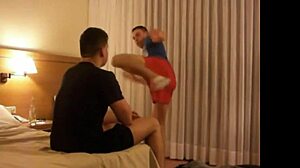 Gay Foot Kickboxing Match with Intense Action and Competition