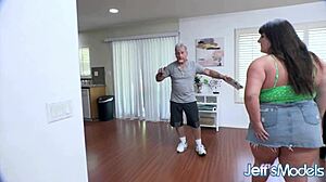 Chubby Brunette Leila Lewis Pays Landlord With Pussy