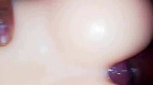 Testing big ass silicone toy with cock 😏