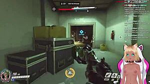 Vtuber lewdneko plays overwatch and gets spanked part 2 game anime hentai spanking