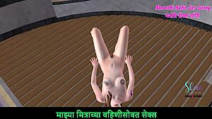 animated 3d teen girl masturbates with carrot on floor