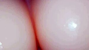 Testing big ass silicone toy with cock 😏