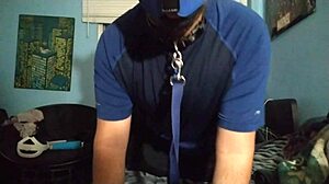 Man Uses Chastity Cage For Masturbation Session