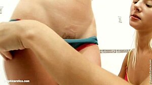 Sapphic erotica with Yvette and Nichol in the bathroom.