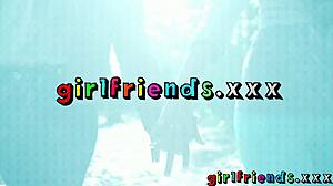 Girlfriends Horny Lesbian Gets Stranger to Eat Pussy!