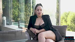 sophia grey, plus size latina babe, shows big natural tits