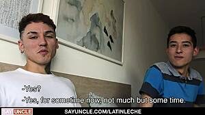 latinleche - latino hunk tops big dick boy in hairy gay orgy first time