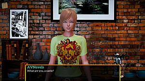 My new family plays a game together at home