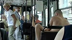 Public bus XXX action with extreme lovers and cocks