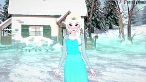 Elsa sucking and having sex in frozen fantasy