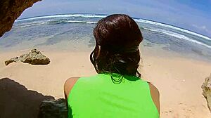 Passionate sex on paradise beach