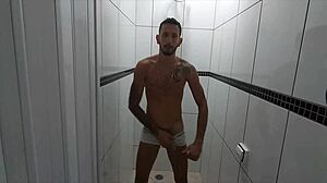 Gabriel Victor in outdoor gay scene.