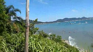 Joy Cardozo Watches Bruna Black Gangbang On Beach Creampie