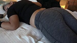 Big ass in yoga tights gets fucked