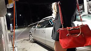Outdoor Public Transsexual Car Wash Featuring Anal Assfucking And Blowjob Casting