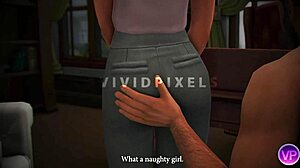 Petite Teen 18+ Meets School Principal In Office For Rough Encounter - Sims 4