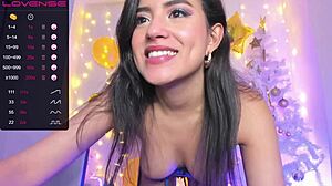 she performs a live show where she double penetrates herself her moans of overload loud