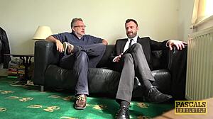 British subslut gets fucked hard and fed cum