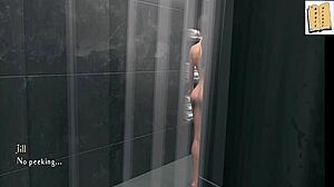 Hot kiss with jill in changing rooms.