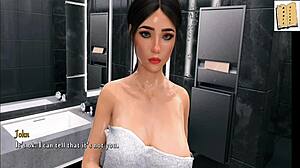 Hot kiss with jill in changing rooms.